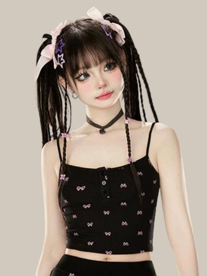 Dress Lazy Chic Pants Cardigan + Black Bootcut Suspender