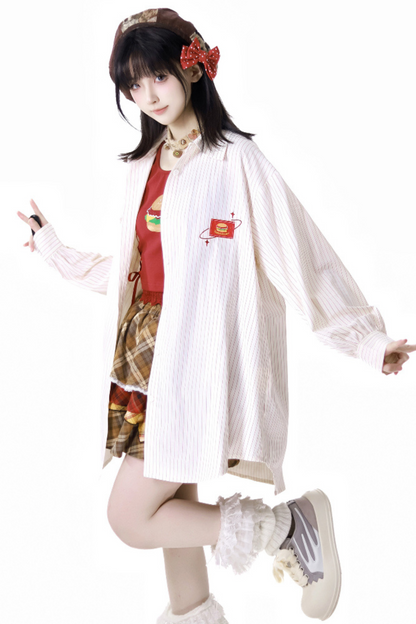 top cake Overshirt sleeveless skirt +