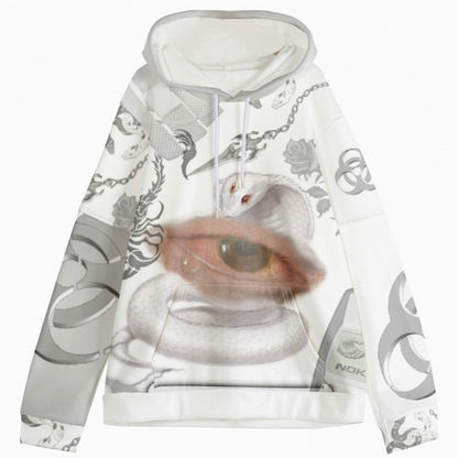 Eye White Print Guro And Hoodie Kawaii Snake