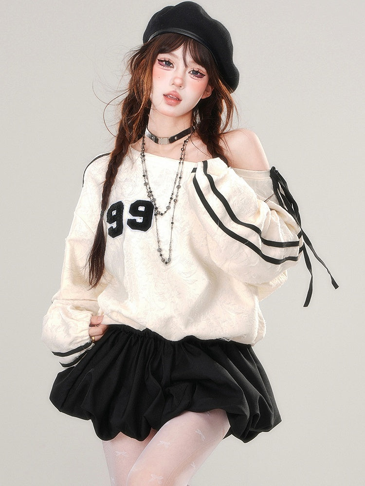 Bubble Design Apricot Asymmetrical Patchwork Skirt Dress Neckline