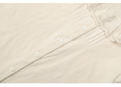 Apricot Round Neck Blouse