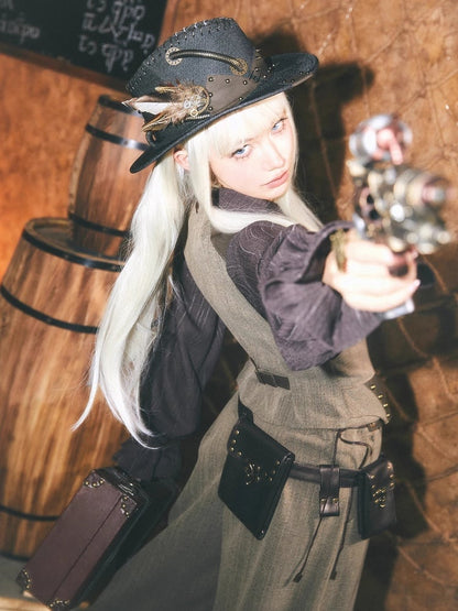 Punk CoffeeGray Steampunk Wasteland Waistcoat