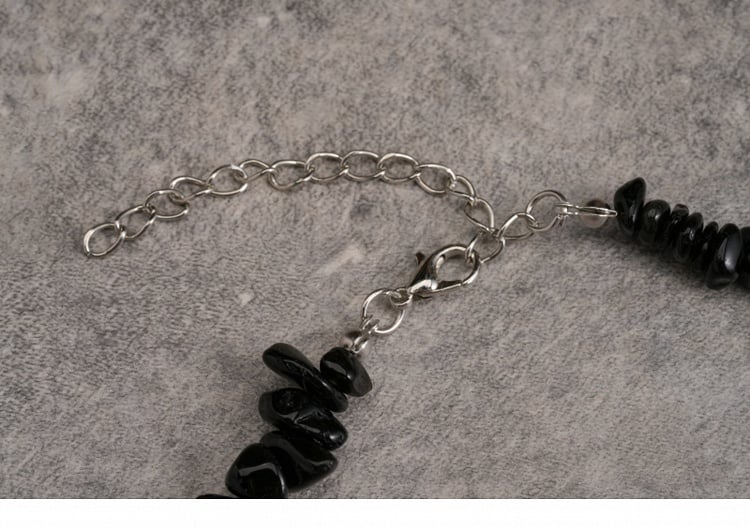 Pendant Bone Beaded Necklace Black Bird