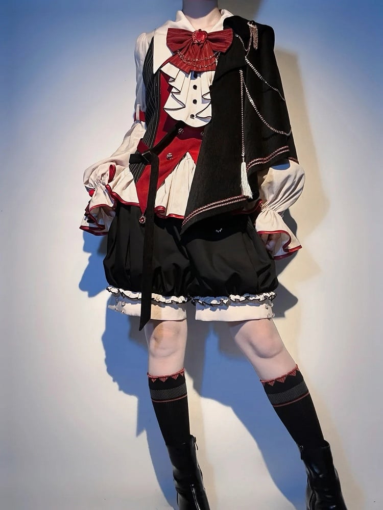 Waist High Knickerbockers Ouji Black Fashion Shorts
