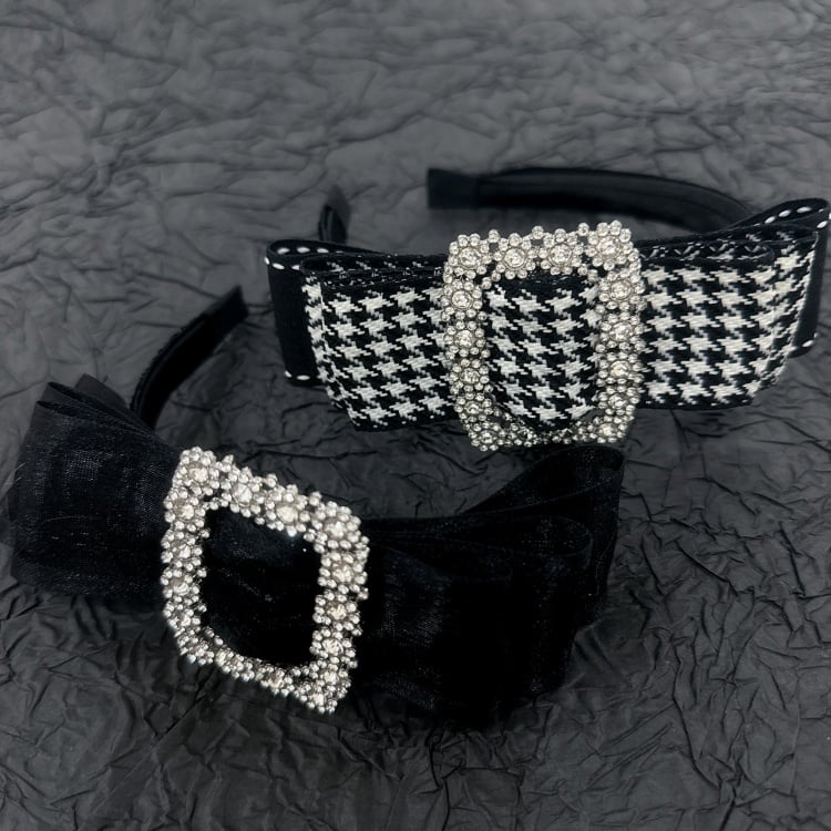 Rhinestone Decorated Jirai Kei Bowknot KC