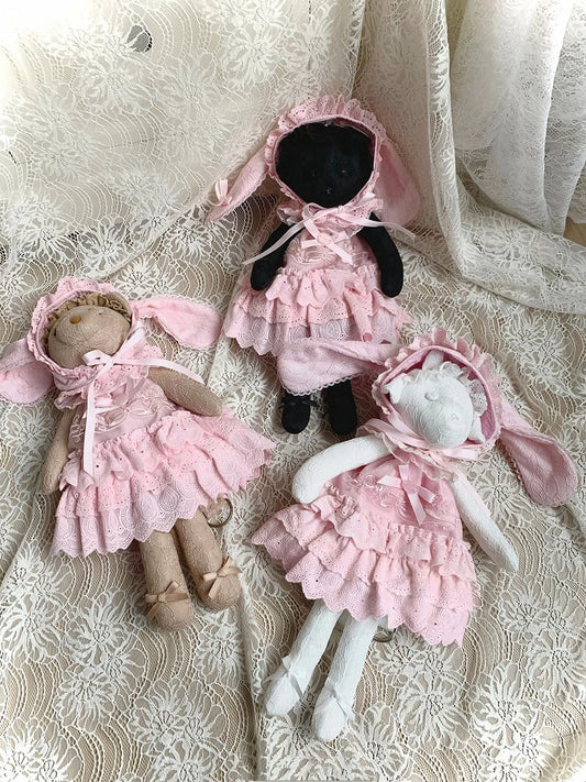 Robe rosette rose et nœud papillon + chapeau oreilles de lapin