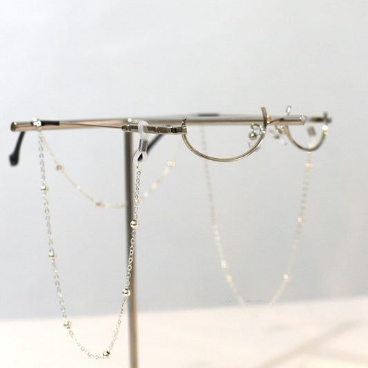 Cyberpunk Frame Eyeglasses Silver/Gold Charm Chain