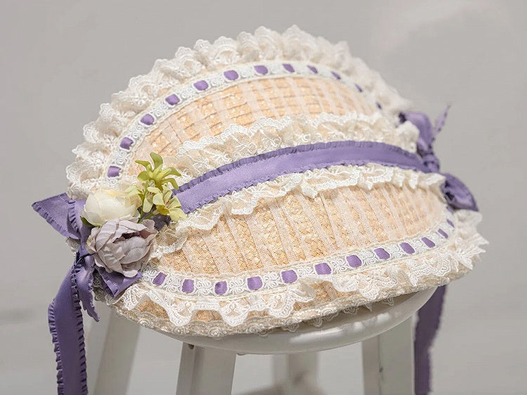 Floral Tea Party Elegant Flat Hat