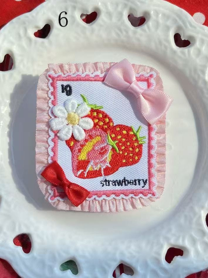 Options 11 Decorated Cherry/Strawberry/Cake Brooch/Hairclip Bowknot
