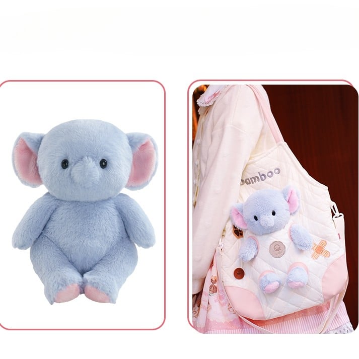 Bag WhitePink With 3 Detachable Plushie Cut-out Design Options Crossbody