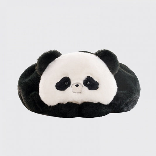 Chapeau en peluche panda mignon noir et blanc
