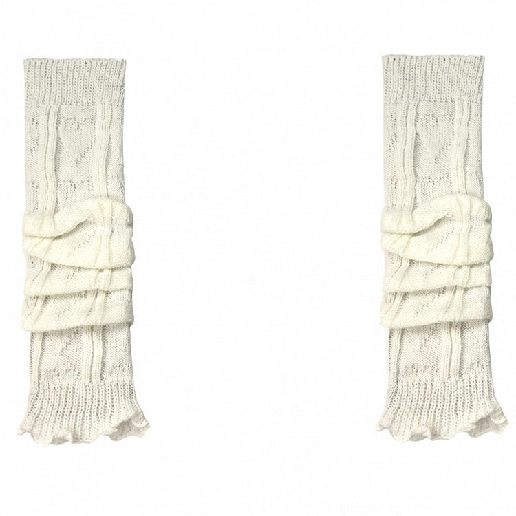 Knitted Blue/Yellow/Black/White Leg Warmers