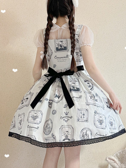 Cinnamoroll Picture Frame Lolita Dress High Waist Jumper Skirt