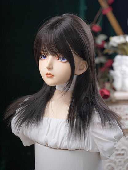 Air Length Black Wig Straight With 54CM Bangs