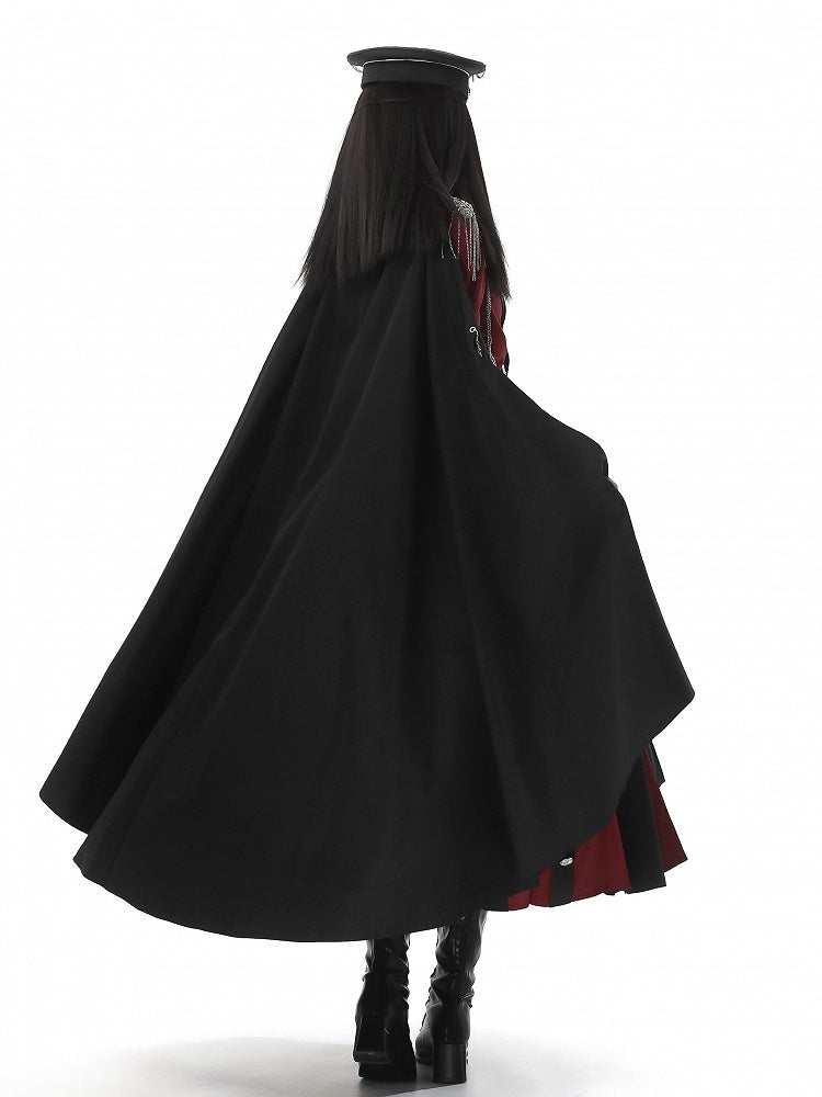 Cape All Military Lolita Black