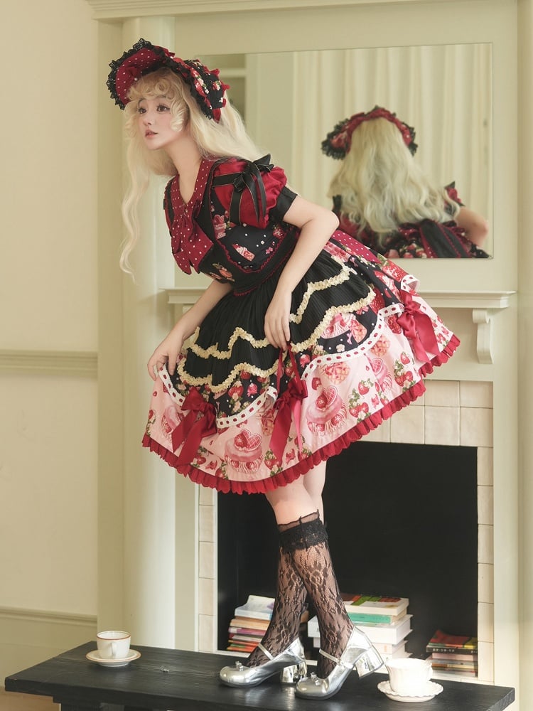 Strawberry Sweet Lolita Bonnet