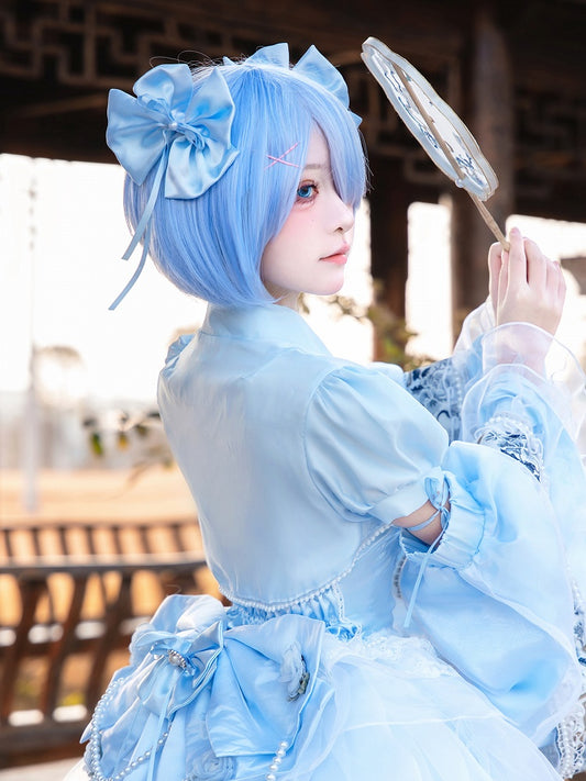 Blue Hairclip Bowknot