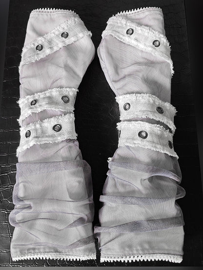 / Gray Black Gloves