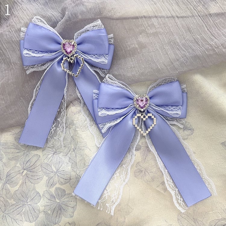 Heart Decorated 15 Hairclips Options Bowknot