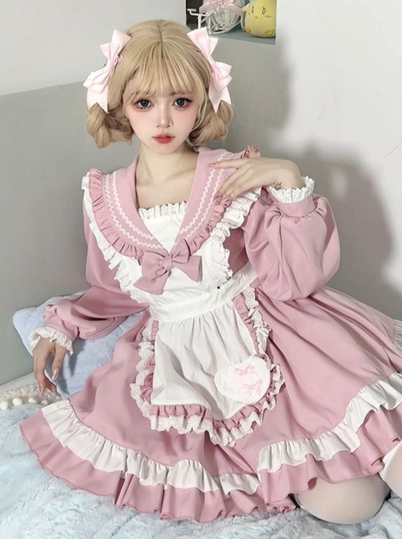 Robe de demoiselle d'honneur style marinière style collège lolita