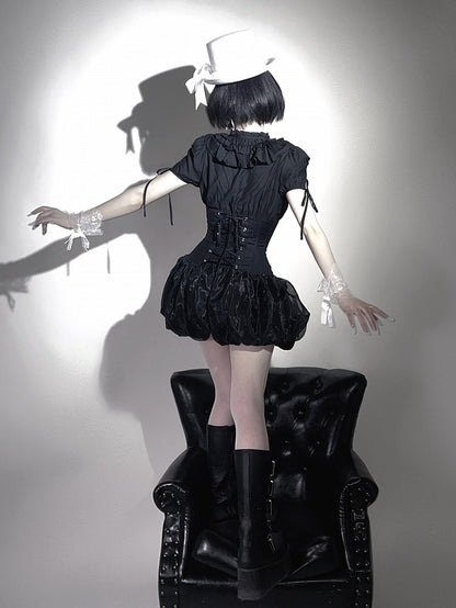 Corset Shorts Super Lolita Waist Gothic High Black