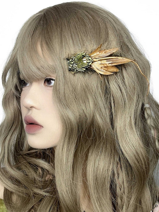 Brown Hairclip Leaf