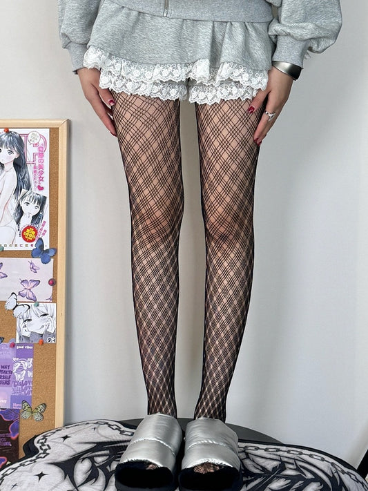 Tights Black Plaid