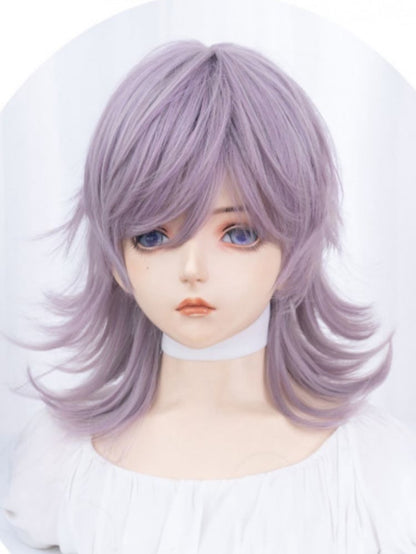 Dusty Purple Ouji Style Wig with Bangs