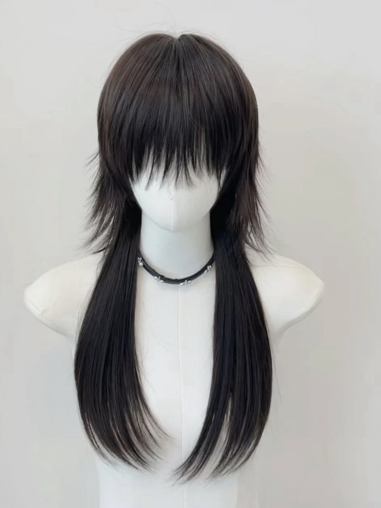 Black Straight Ouji Style Wig