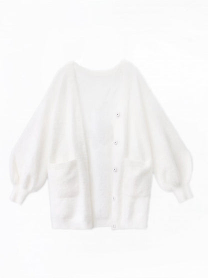 Cardigan Front Apricot Placket Button