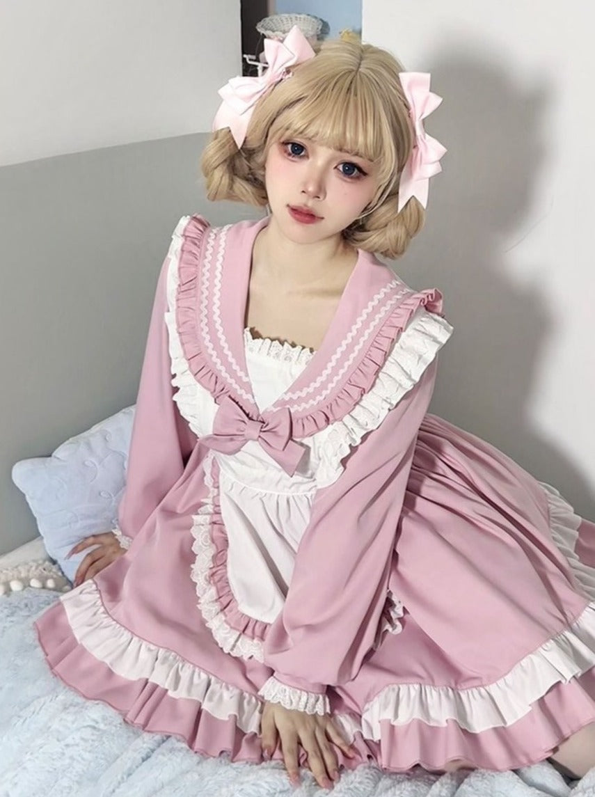 Robe de demoiselle d'honneur style marinière style collège lolita