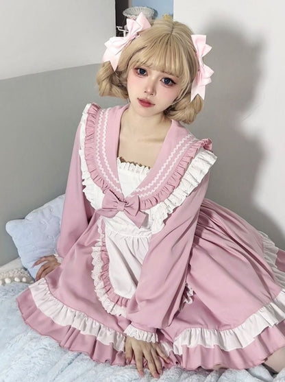 Robe de demoiselle d'honneur style marinière style collège lolita