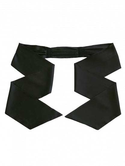 Black Satin Waist Belt