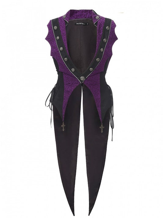 Stil Elegante Prinz Weste Lolita Frack Ouji Lila Charms Kreuz mit