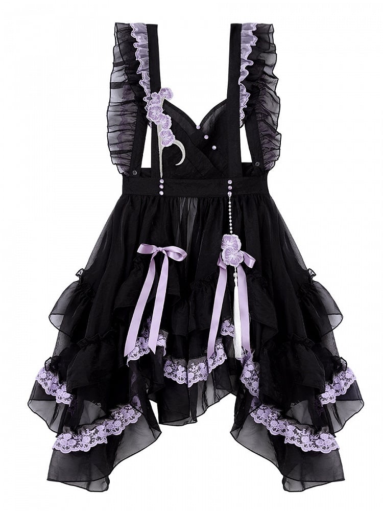 Black and Purple Apron