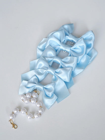 White / Black / Pink / Blue / Red / Yellow Bowknot Brooch