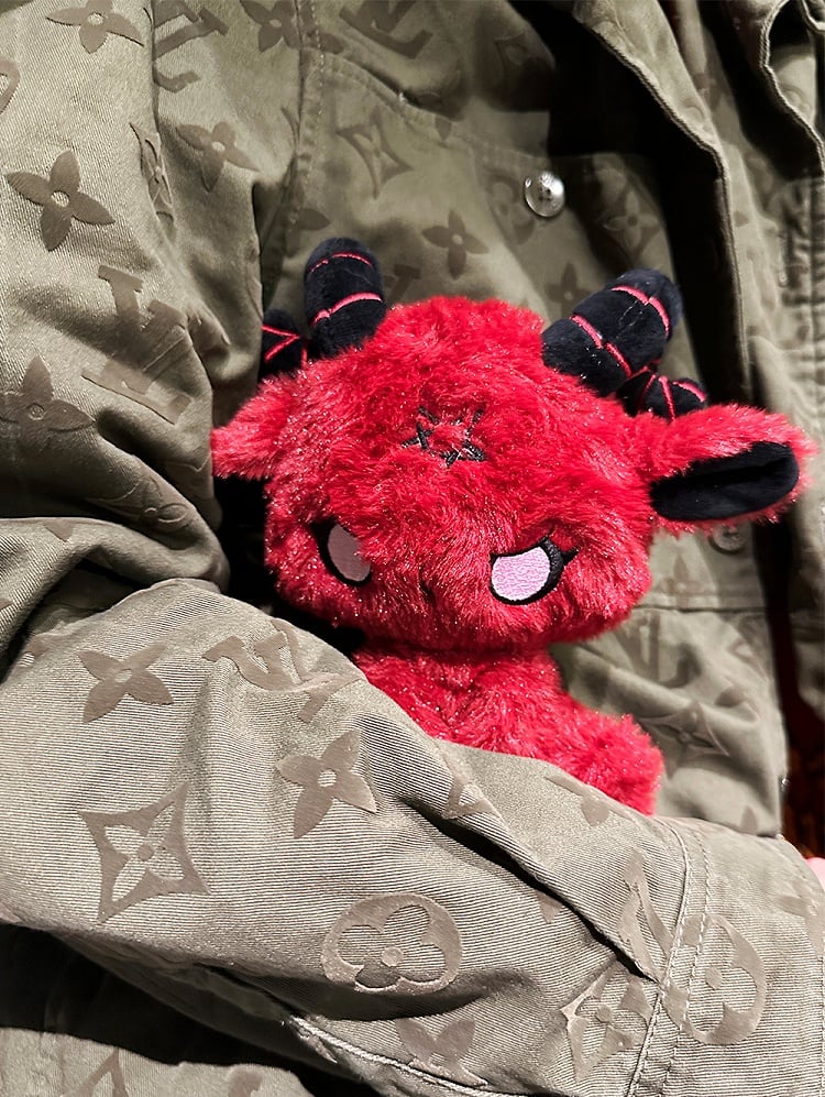 Red Gothic Evil Goat Plushie