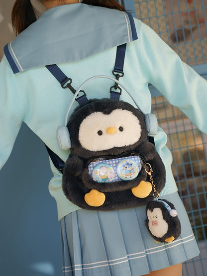 Dark Grey Cute Penguin-shaped  Plushie Coin Purse Key Chain