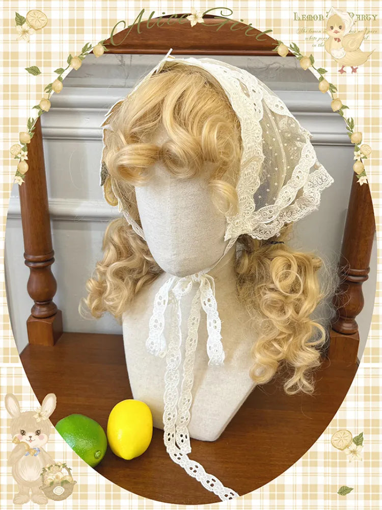 Embroidery Scarf Applique Lemon Triangle