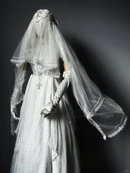 Robe taille empire blanche Shiro Cathedral Gothic Lolita JSK