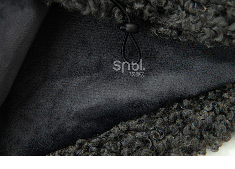 Coat Ears Hooded Fleece Wolf Gray