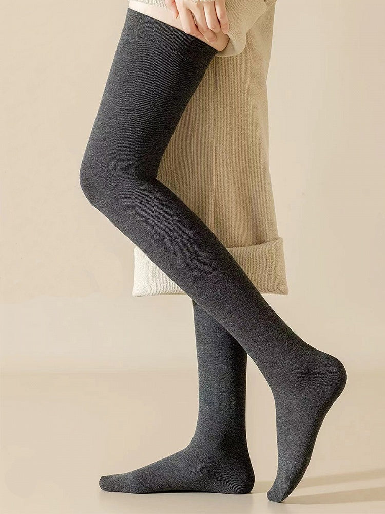 Black/Dark Grey Overknee Stockings