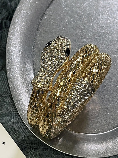 Design With Bangle Necklace Set Snake Gold