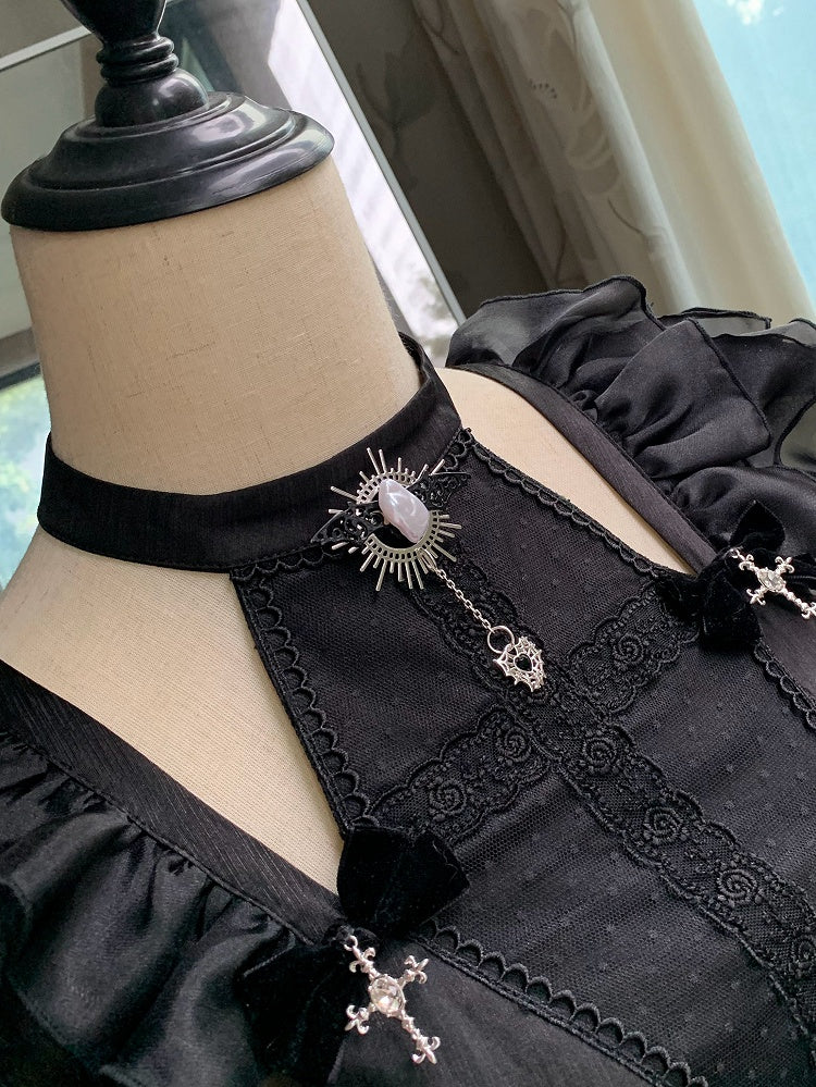 Metal Silver Gothic Brooch