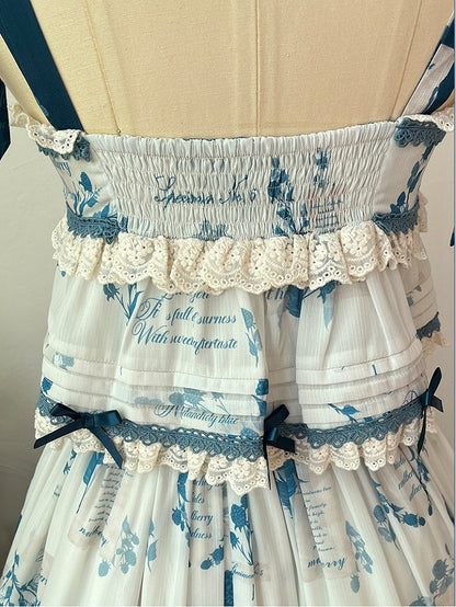 Skirt Summer Cami + Top Print Available Plus Lolita Set Blue Sizes Mulberry