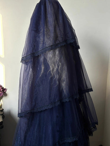 Voile Lolita gothique rouge