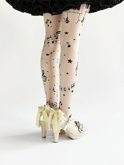 - PU Bow Top High at Hime Golden Heels Lolita
