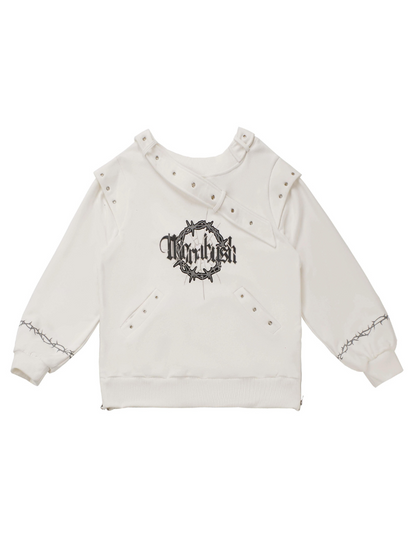 Dark Soon Print Design Sweat Suit Eyelet Trainer + Lace Elegula Skirt