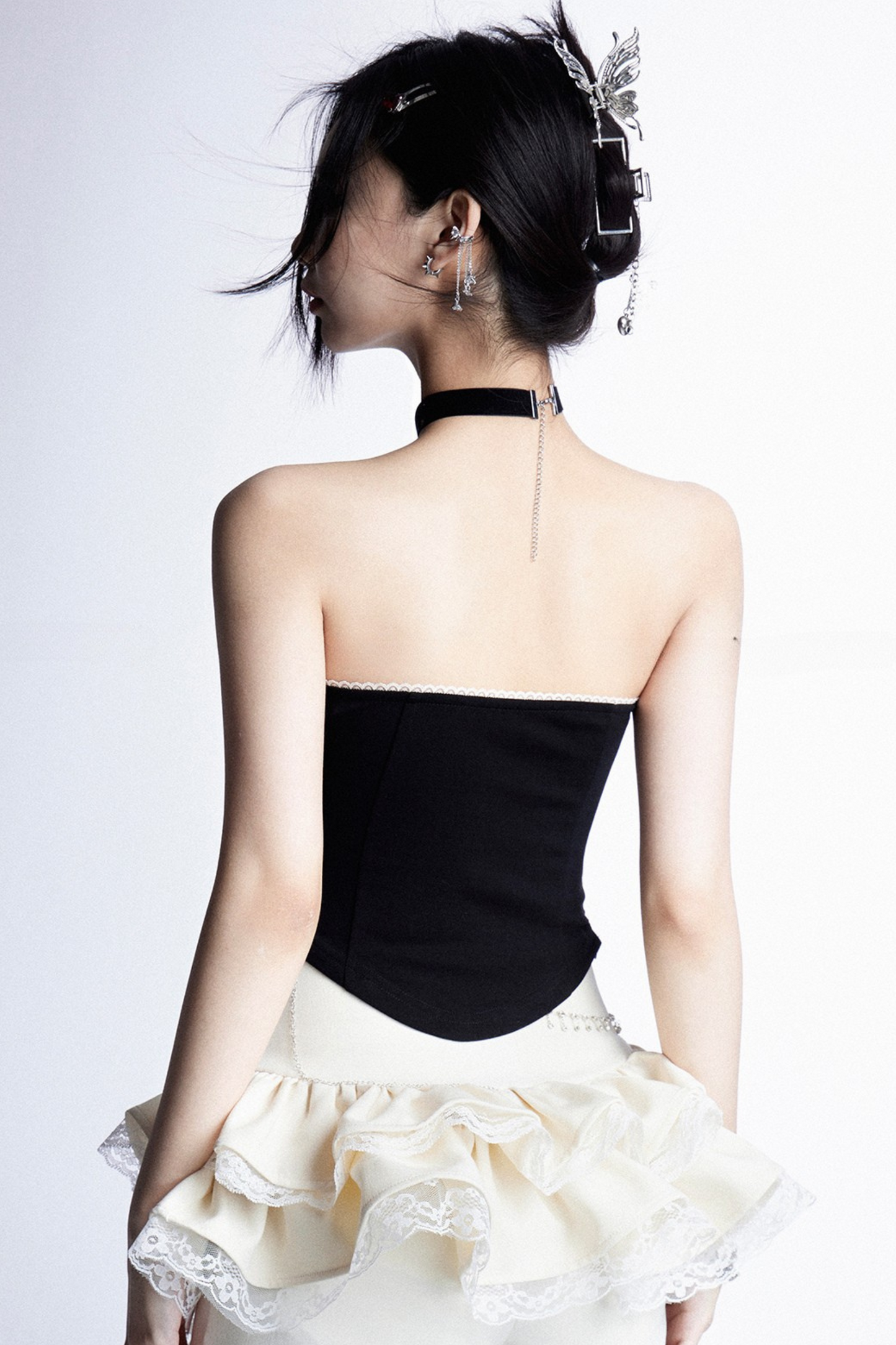 High Skirt Hoodie Cross Spice Top Sweet + Waist Mini Tube Cool