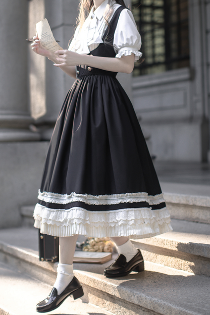 Vest British Item Light Reserved Retro College Skirt Shirt Ribbon + Low Style Brooch Tie